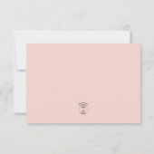 Gold Wedding Rings on Blush Save the Date Card (Rückseite)