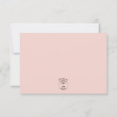 Gold Wedding Rings on Blush Wedding RSVP Karte (Rückseite)
