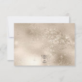 Gold Wedding Rings on Gold Wedding RSVP Karte (Rückseite)
