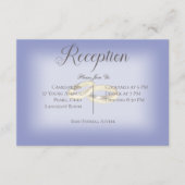 Gold Wedding Rings Periwinkle Empfang Begleitkarte (Vorderseite)