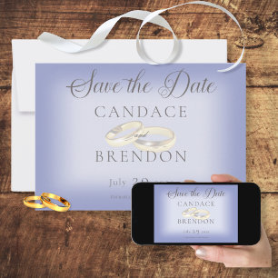 Gold Wedding Rings Periwinkle Wedding Save The Date