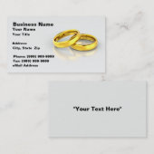 Gold Wedding Rings Visitenkarte (Vorne/Hinten)