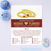 Gold Wedding Rings, Wedding Event Planner Werbung Flyer (Einzeln)