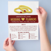 Gold Wedding Rings, Wedding Event Planner Werbung Flyer (Hand)
