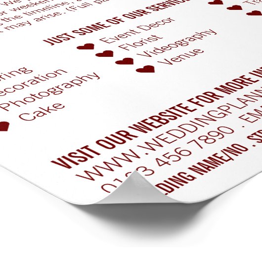 Gold Wedding Rings, Wedding Event Planner Werbung Poster (Ecke)