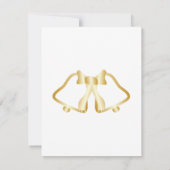 Gold Wedding RSVP Card Glocken und Band (Rückseite)