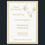 Gold Wedding Save the Date Magnet Schmetterlinge<br><div class="desc">Hochzeit speichern Sie den Datums-Magneten Schmetterling Herzdesign. Passen Sie diese goldfarbene Hochzeit an,  speichern Sie den Datums-Magneten mit Ihren Hochzeitsdetails. Wenn Sie Hilfe bei der Anpassung benötigen,  kontaktieren Sie uns über den Link auf dieser Seite. Goldfarbener Schmetterling und Herzdesign personalisierte Hochzeit sparen den Datums-Magneten</div>