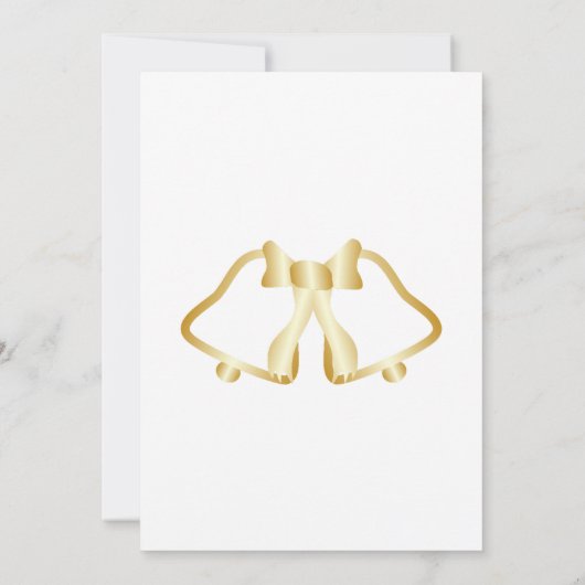 Gold Wedding speichert die Datumskartenglocken und Save The Date (Rückseite)