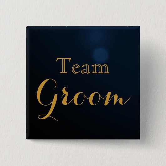 Gold Wedding Team Groom Button (Vorderseite)