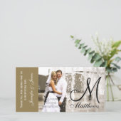 Gold Wedding Vielen Dank für Ihr Foto Cards Templa Dankeskarte (Stehend Vorderseite)