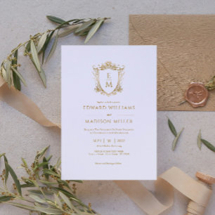 Gold Wedding Wappen Custom Wedding Initials Einladung
