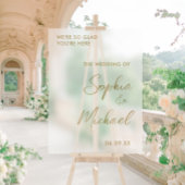 Gold Wedding Welcome Mattiert Acrylschild