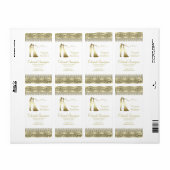 Gold Wedding Wine Labels (Vorne)