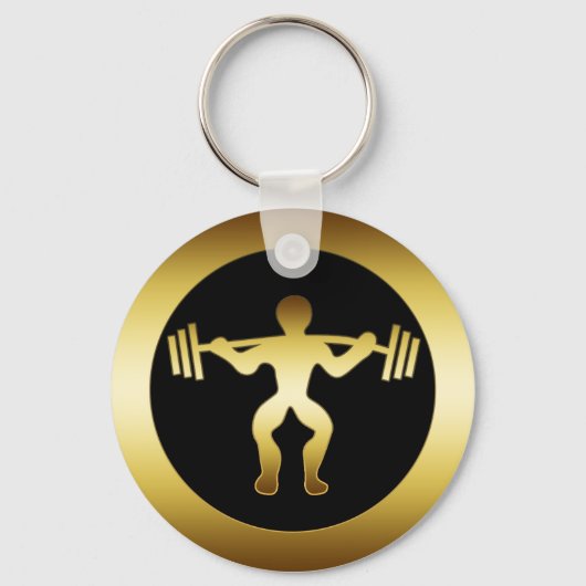 GOLD WEIGHTLIFTER SCHLÜSSELANHÄNGER (Vorderseite)