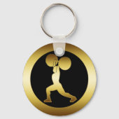 GOLD WEIGHTLIFTER SCHLÜSSELANHÄNGER (Vorderseite)