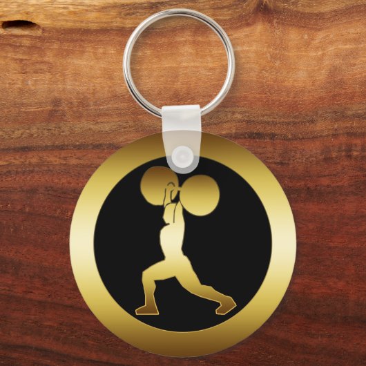 GOLD WEIGHTLIFTER SCHLÜSSELANHÄNGER (Vorderseite)