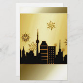 Gold Weihnachten Briefpapier (Vorne/Hinten)