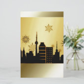 Gold Weihnachten Briefpapier (Stehend Vorderseite)