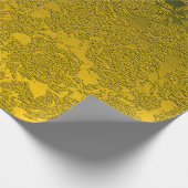 Gold Weihnachten floral sukkulentes Muster Metalli Geschenkpapier (Ecke)