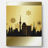 Gold Weihnachten Fotoplatte (Vorderseite)