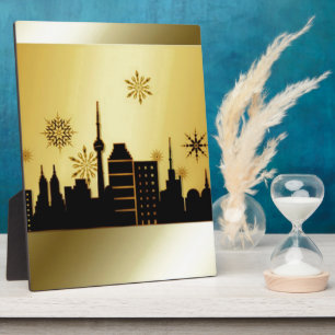 Gold Weihnachten Fotoplatte