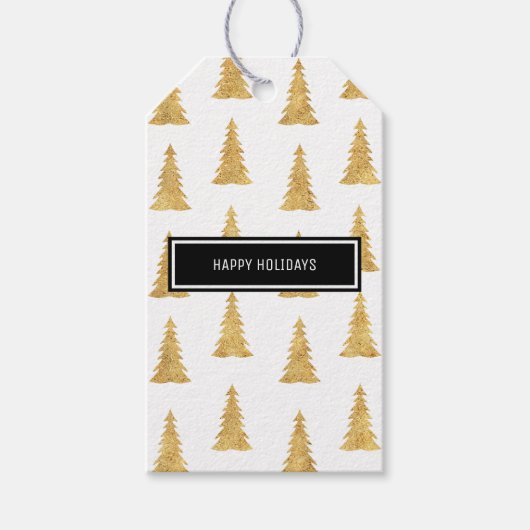 Gold Weihnachten Geschenkanhänger (Vorderseite)