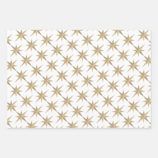 Gold Weihnachten Geschenkpapier Set (Vorderseite 2)