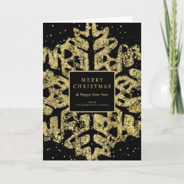 Gold Weihnachten Glitzer Snowflake Corporate Black