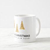Gold Weihnachten Kaffeetasse (VorderseiteRechts)