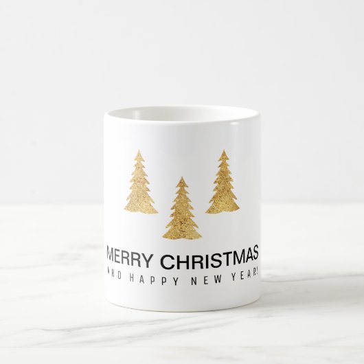 Gold Weihnachten Kaffeetasse (Mittel)