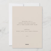 Gold WEIHNACHTEN Moderne Foto Collage Ferienkarte (Rückseite)