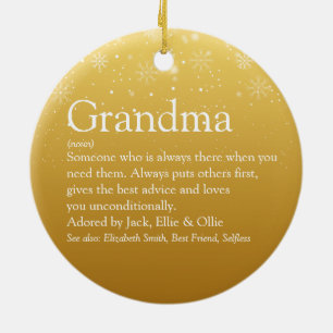 Gold Weihnachten Oma Großmutter Definition Keramik Ornament