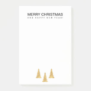 Gold Weihnachten Post-it Klebezettel