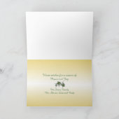 Gold Weihnachten Tropical Theme Foto-Karte (Innenseite)