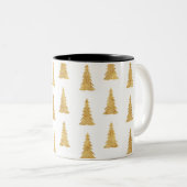 Gold Weihnachten Zweifarbige Tasse (VorderseiteRechts)