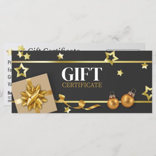 Gold Weihnachtsball Klassik Stars Ribbon Geschenkk (Vorne/Hinten)