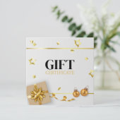 Gold Weihnachtsball Stars Ribbon Luxus Geschenkkar (Stehend Vorderseite)