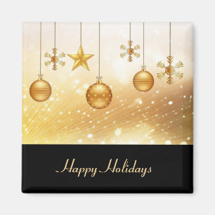 Gold Weihnachtsballs Weihnachtsmagazin Magnet