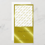 Gold Weihnachtsbaum Embossed Grüße Feiertagskarte (Vorne/Hinten)