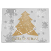 Gold Weihnachtsbaum Geschenktasche Große Geschenktüte (Vorderseite)