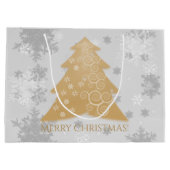 Gold Weihnachtsbaum Geschenktasche Große Geschenktüte (Rückseite)