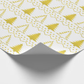 Gold Weihnachtsbaum Muster Wrapping Paper Geschenkpapier (Ecke)