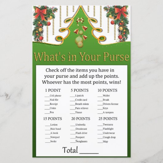 Gold Weihnachtsbaum Was ist in Ihrem Geldbörsenspi (Vorderseite)