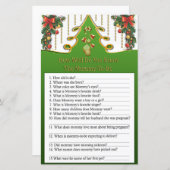 Gold Weihnachtsbaum, wie gut du das Spiel kennst (Vorne/Hinten)