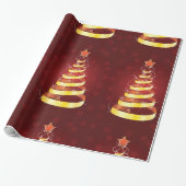 Gold Weihnachtsbaum Wrapping Paper Geschenkpapier (Ungerollt)