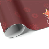 Gold Weihnachtsbaum Wrapping Paper Geschenkpapier (Rolleneckpunkt)