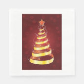 Gold Weihnachtsbaumpapier Napkins Serviette (Vorderseite)