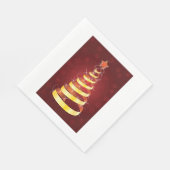 Gold Weihnachtsbaumpapier Napkins Serviette (Ecke)