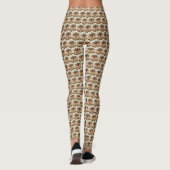 Gold Weihnachtsbrände Feiertag Legende Leggings (Rückseite)