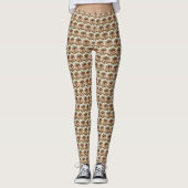 Gold Weihnachtsbrände Feiertag Legende Leggings (Vorderseite)